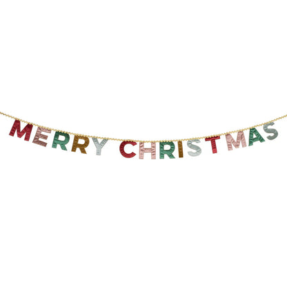 Merry Christmas Velvet Garland