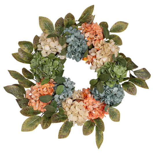 Tri Color Hydrangea Wreath