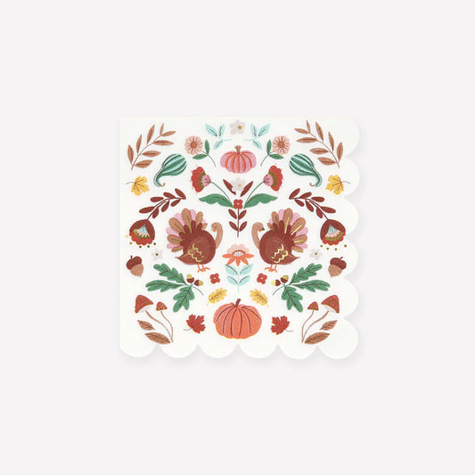 Meri Meri Folk Fall Small Napkins