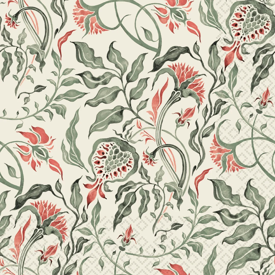 Royal Pattern Olive Cocktail Napkin