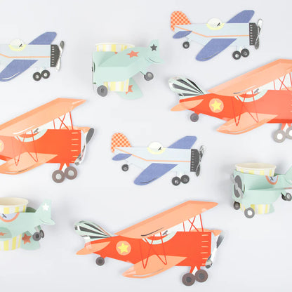 Die-Cut Airplane Paper Napkins