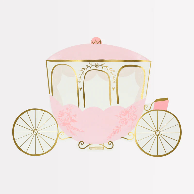 Meri Meri Pink Princess Carriage Paper Plates