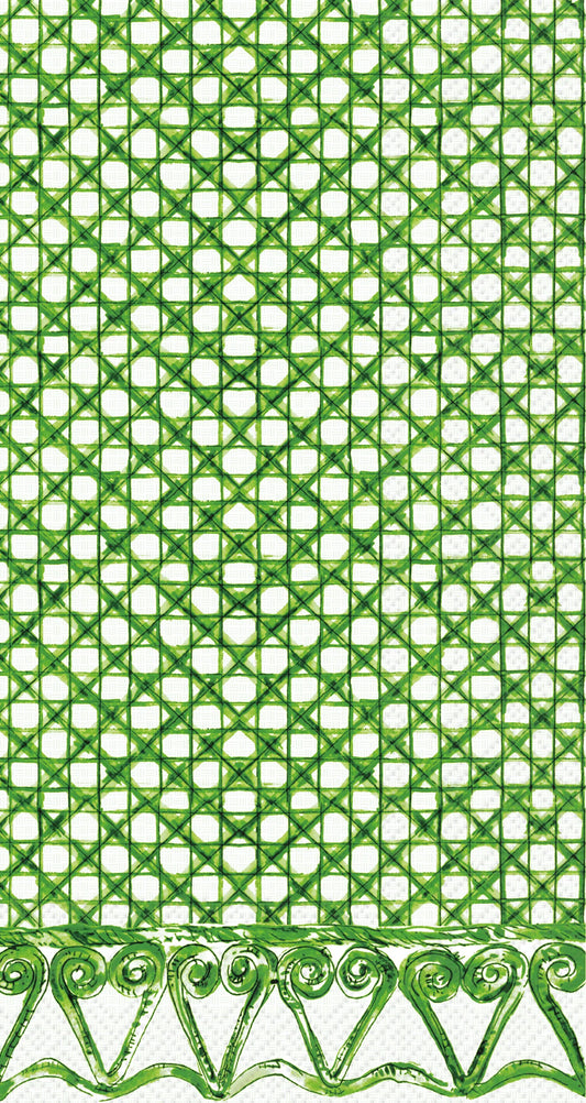 Green Botanical Cane Guest Towel