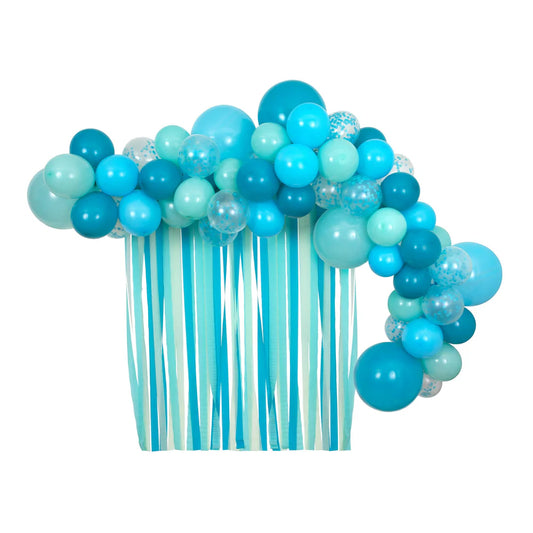 Balloon Garland Kit: Blue Balloons & Streamers