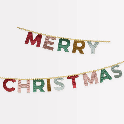 Merry Christmas Velvet Garland