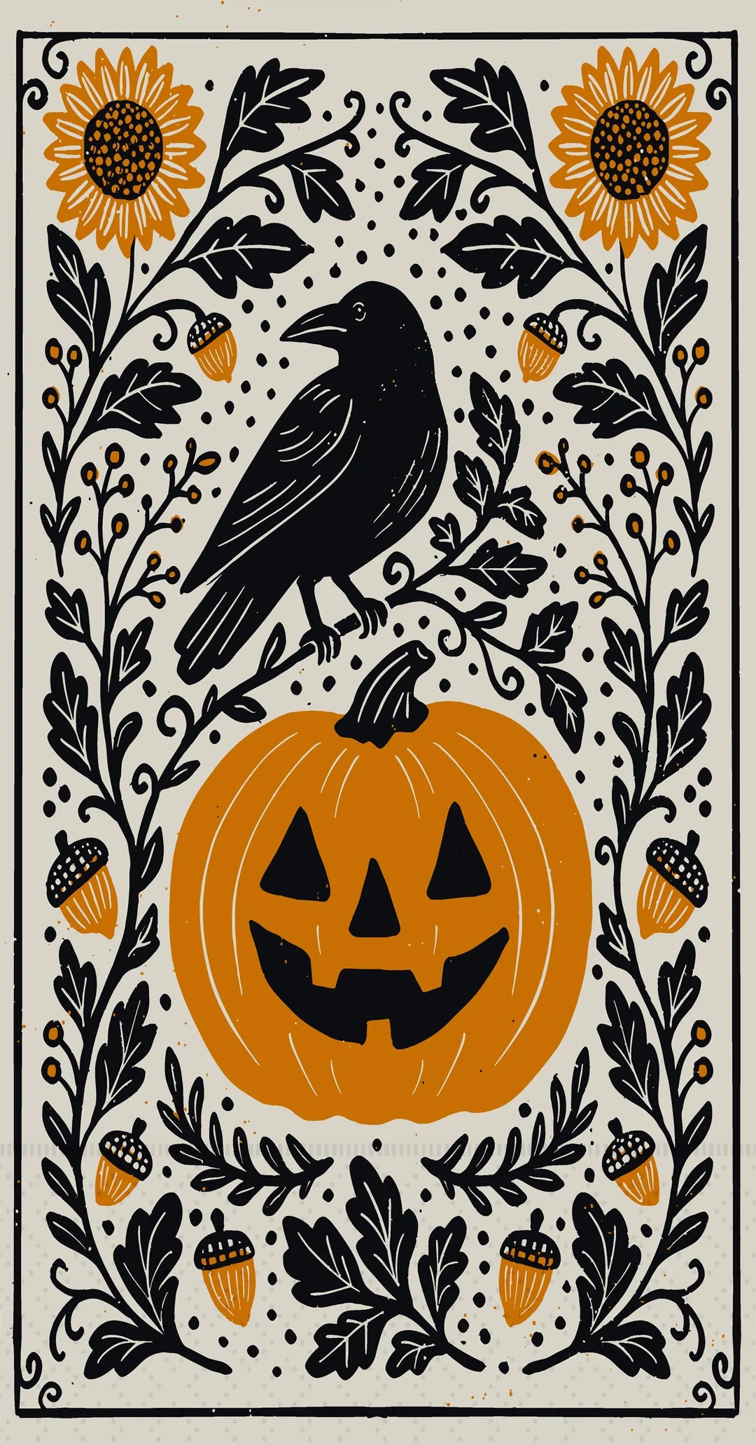 Pumpkin Poe Guest Towel