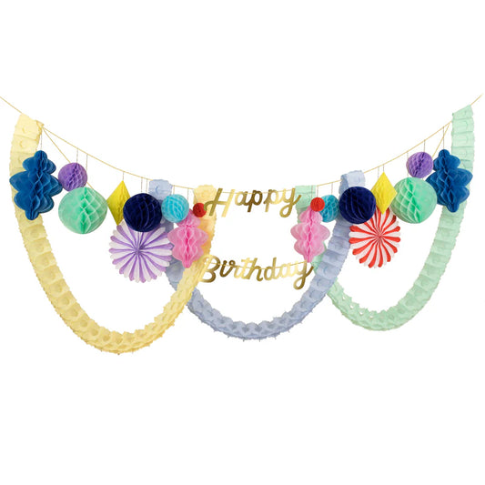 "Happy Birthday" Honeycomb Party Garland