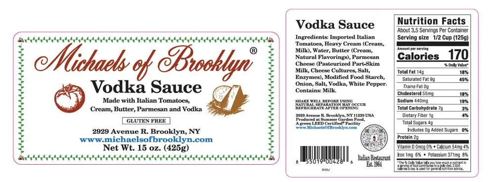 Michaels of Brooklyn - Vodka Sauce