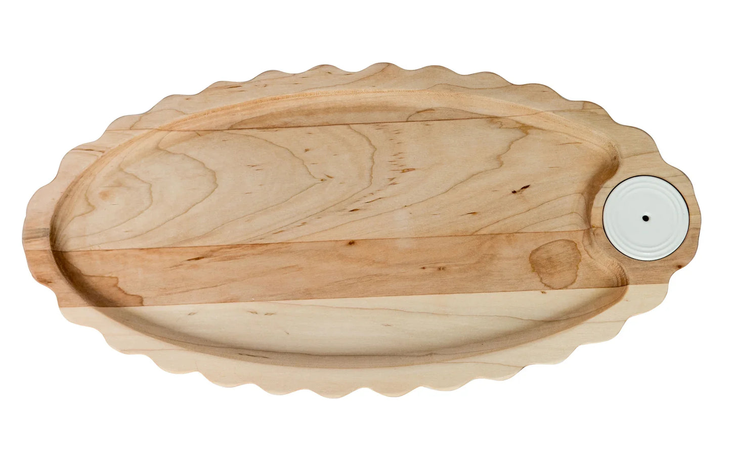 Nora Fleming Maple Scalloped Serving Board