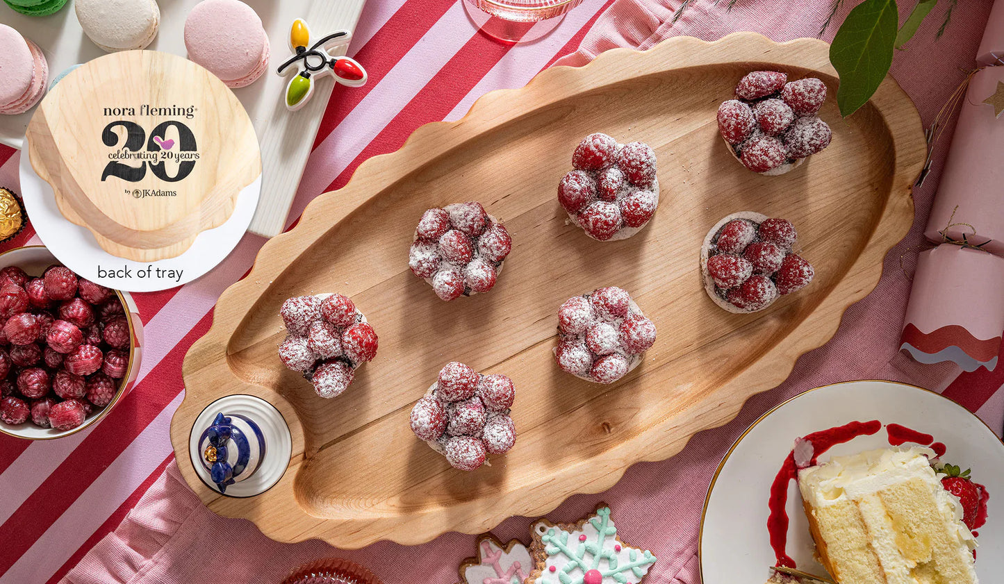 Nora Fleming Maple Scalloped Serving Board