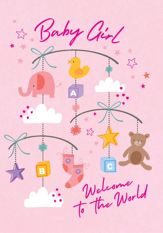 Welcome Baby Girl Card