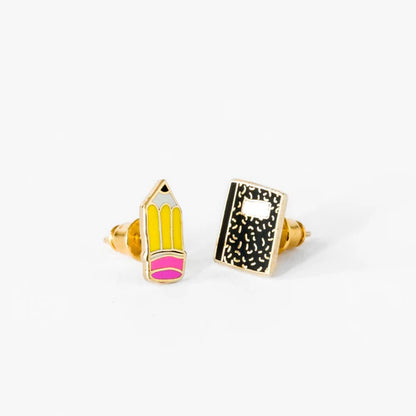 Pencil & Notebook Earrings