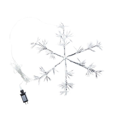 Indoor Outdoor Electric Lighted Snowflake Holiday Decoration - 18.9"