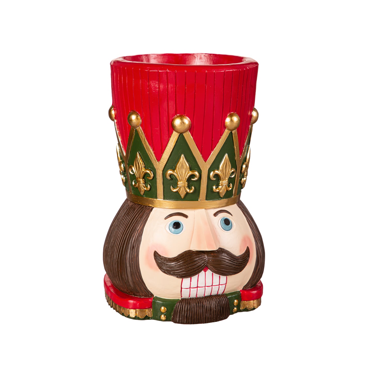 Holiday Resin Nutcracker Head Planter - 10"