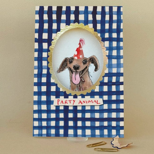 Dog Party Animal Framed Card