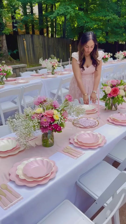 Cream Bamboo Dinner & Salad Plates