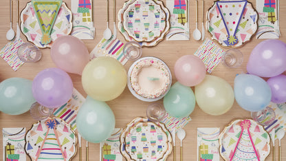 Birthday Party Candles Paper Dinner Plate