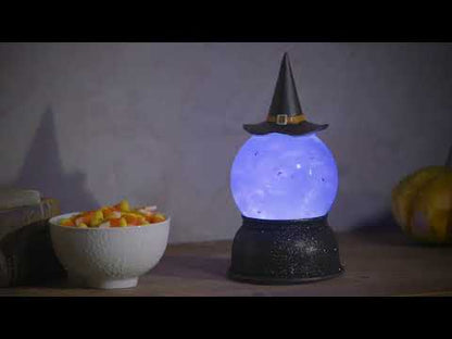 Halloween LED Witch Hat Water Globe - 8.5"