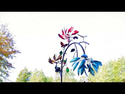 Wind Spinner Floral Garden Stake