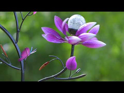 Solar Wind Spinning Flowers Garden Stake