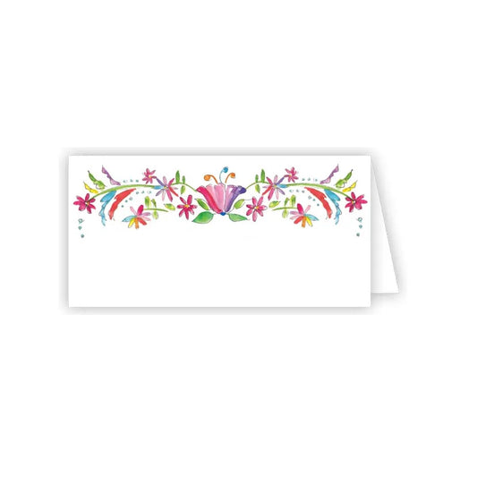 Handpainted Otomi Floral Placecard