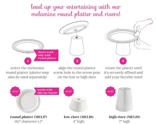 Nora Fleming Serveware Pinstripes Melamine Round Platter