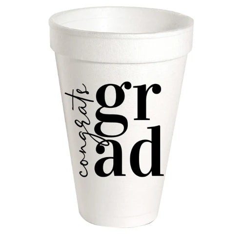 Congrats Grad Foam Cups