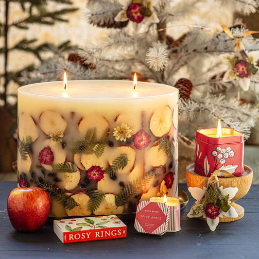 Spicy Apple Botanical Oval Candle by Rosy Rings