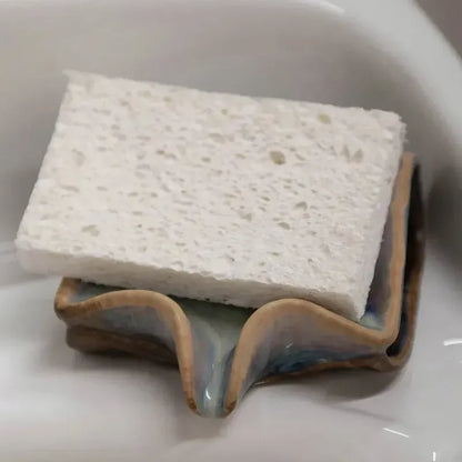 Sponge Holder/Soap Dish with Drip Spout