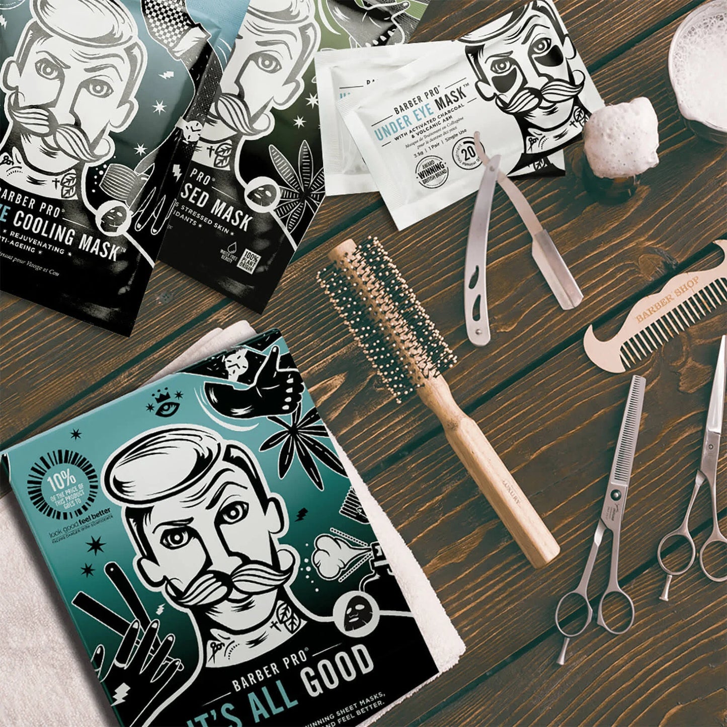 Barber Pro 'It's All Good' Face Mask Set