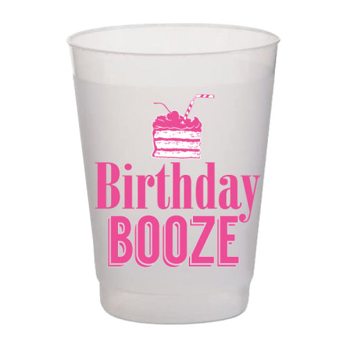 "Birthday Booze" Party Decor Plastic Cups