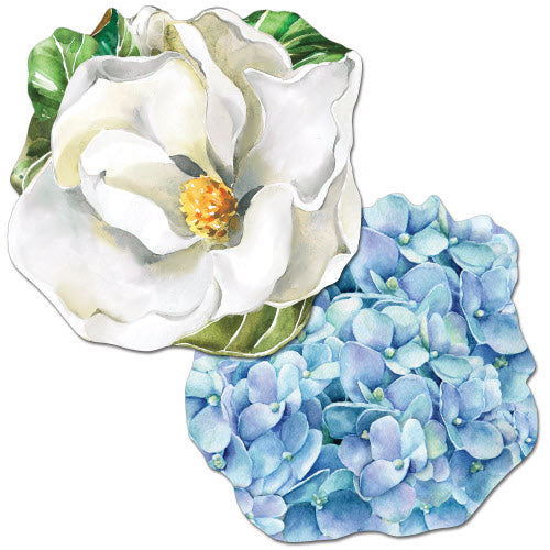 CounterArt Magnolia/Hydrangea Shaped Reversible Tabletop Placemat