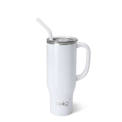 Swig Life Shimmer White Mega Mug Tumbler (30oz)