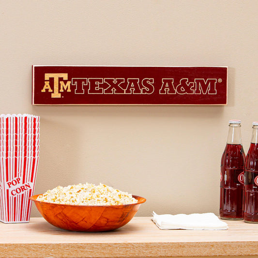 Texas A&M Aggies Engraved Wood Sign