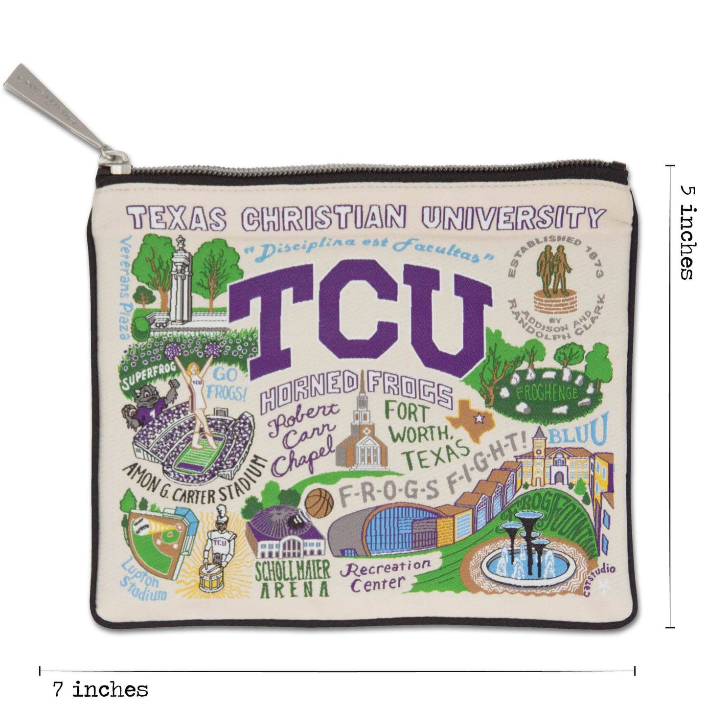 Texas Christian University Collegiate Zip Pouch