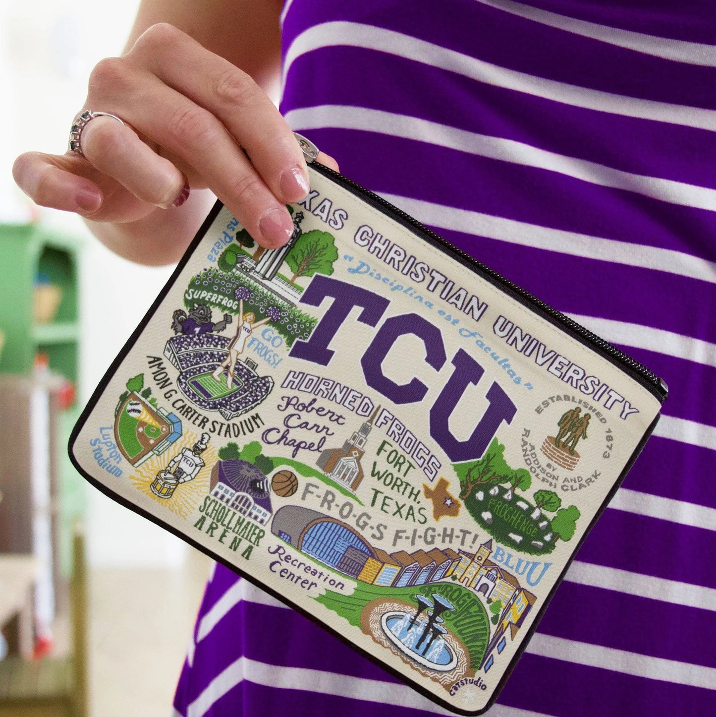 Texas Christian University Collegiate Zip Pouch
