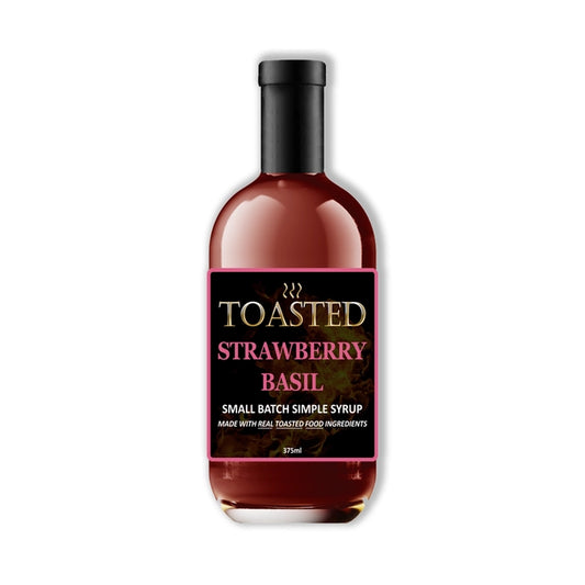 Toasted Strawberry Basil Small Batch Simple Syrup 375ml
