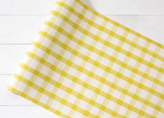 Yellow Painted Check Hester & Cook Table Runner