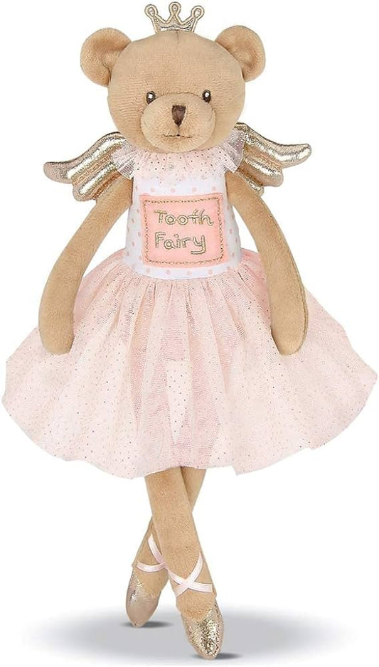 Bearington Sparkles Soft Plush Teddy Bear Tooth Fairy Doll, 14 Inches