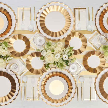 Gold & White Salad Plate