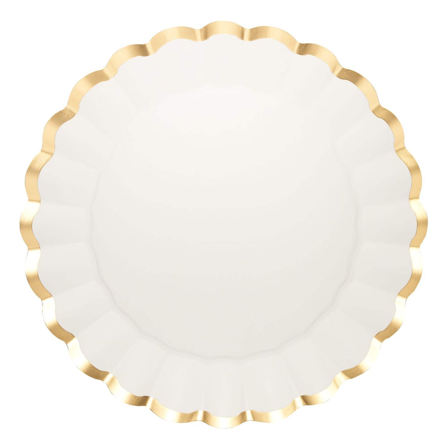 Charger Plate Gold & White - 8 Pack