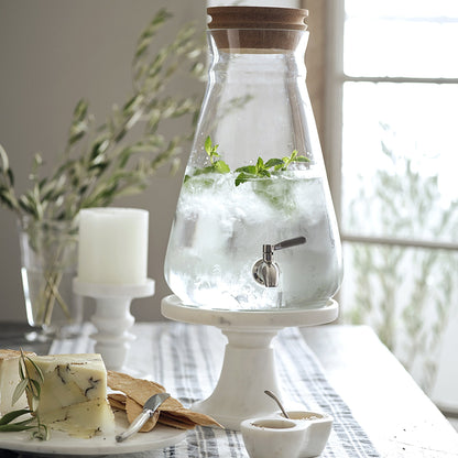 Thirstystone White Marble Lazy Susan