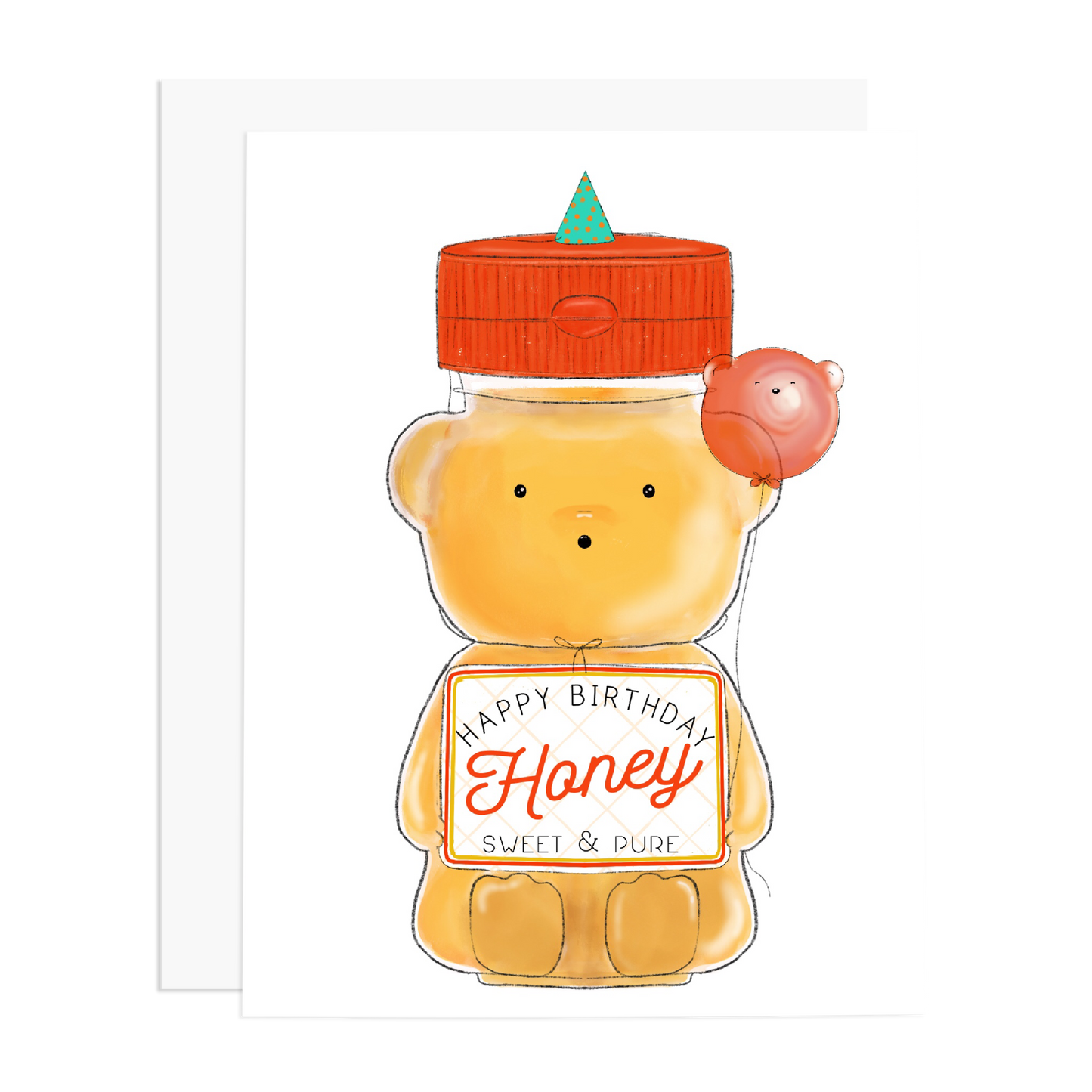 Sweet Birthday Honey Bear Greeting Card
