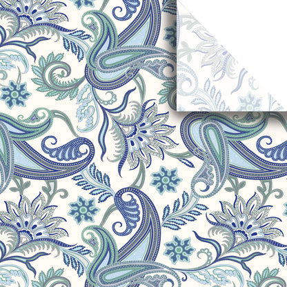 Paisley Printed Blue Tissue