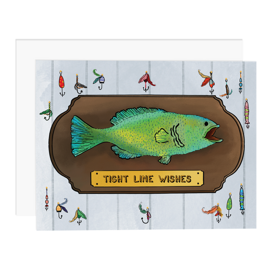 Tight Line Wishes Greeting Card
