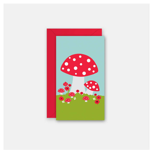 Polka Dot Mushrooms Gift Enclosure Card