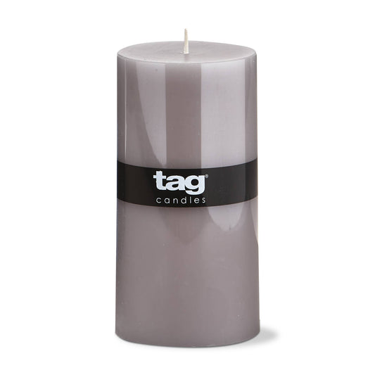 3" x 6" Grey Studio Pillar Candle