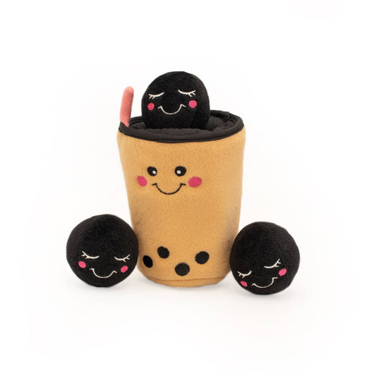 Zippy Burrow® - Boba Milk Tea - Plush Dog Toy