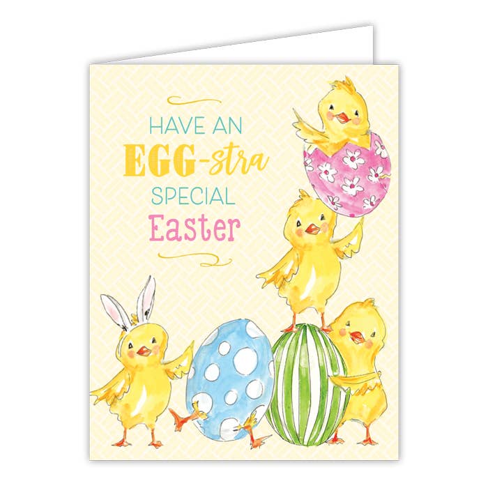 RosanneBeck Collections Easter Greeting Card - Have an EGG-stra special Easter