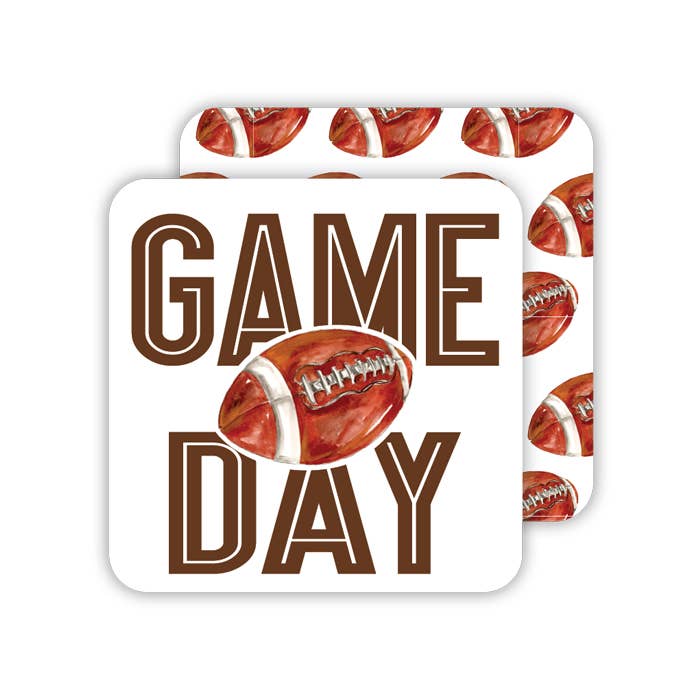 Game Day Football Square Coaster